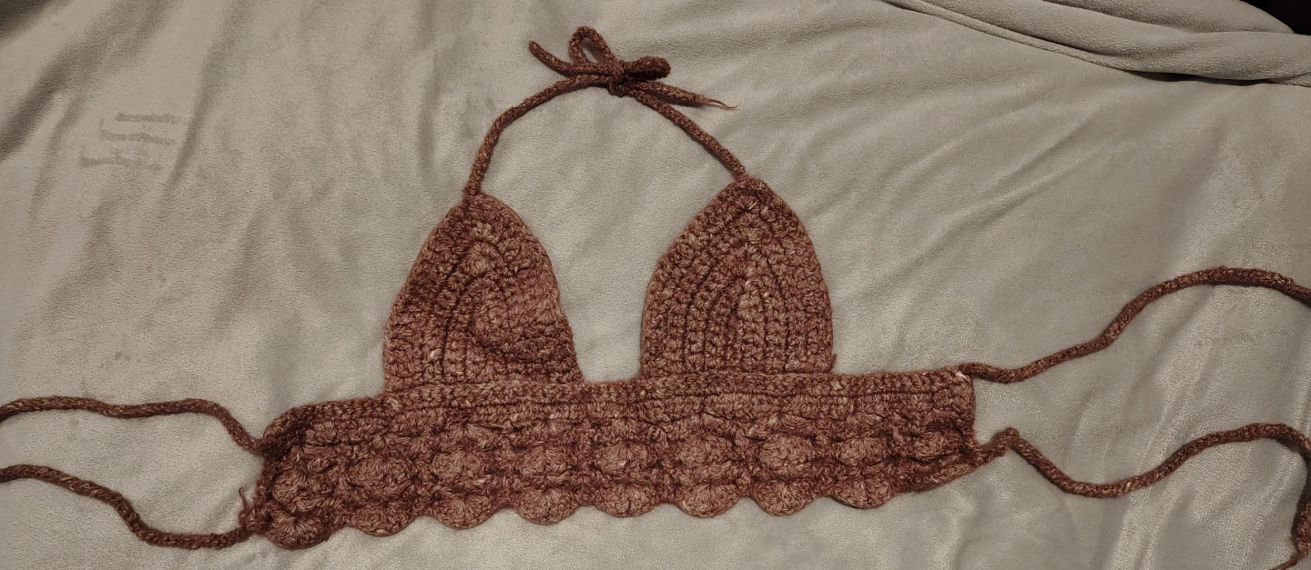 Wool Crocheted Halter Top xxs-xs - photo 2