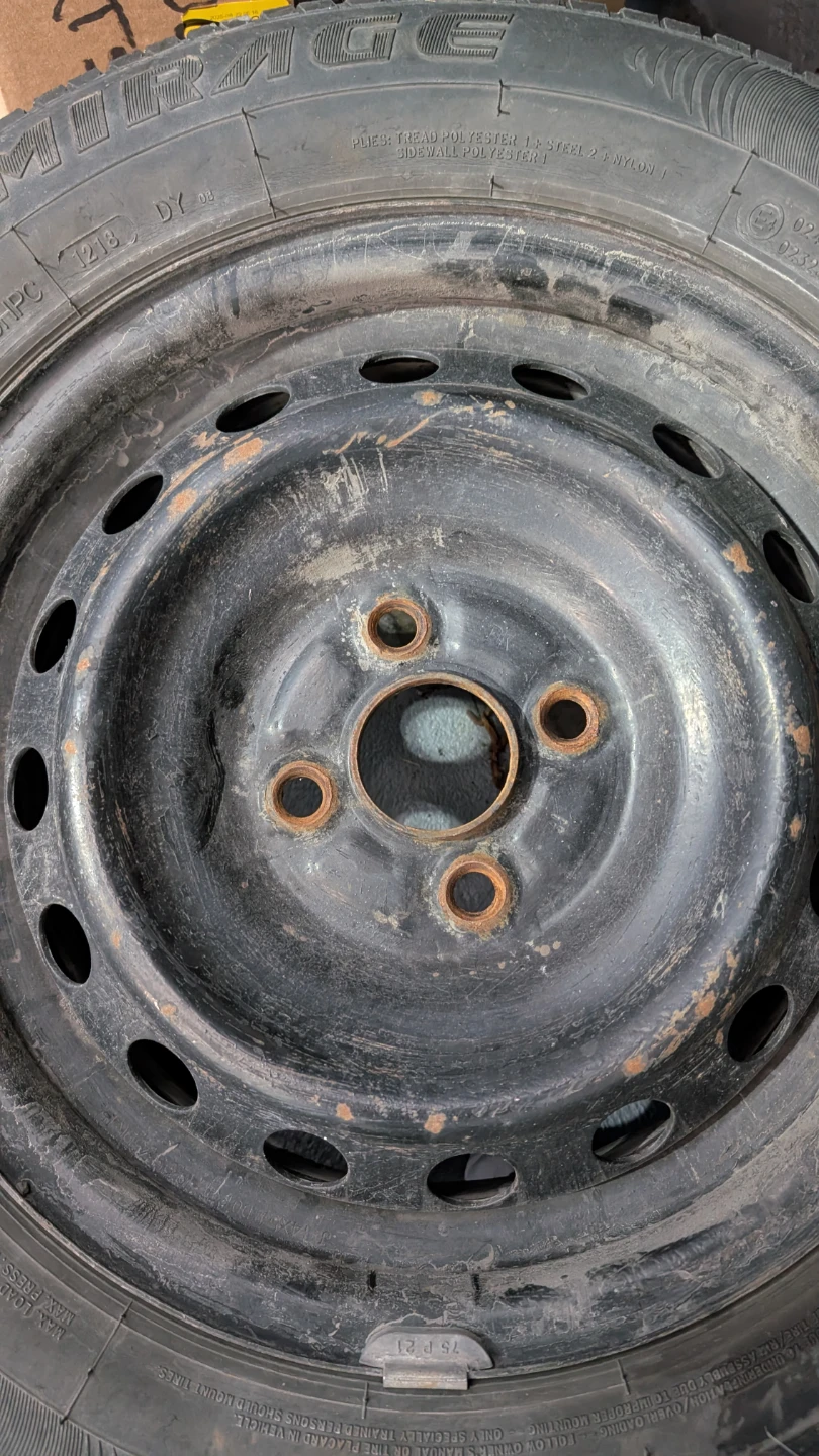 Set of 4 Tires with Rims 14 inch 4x100 off Mitsubishi mirage - photo 4