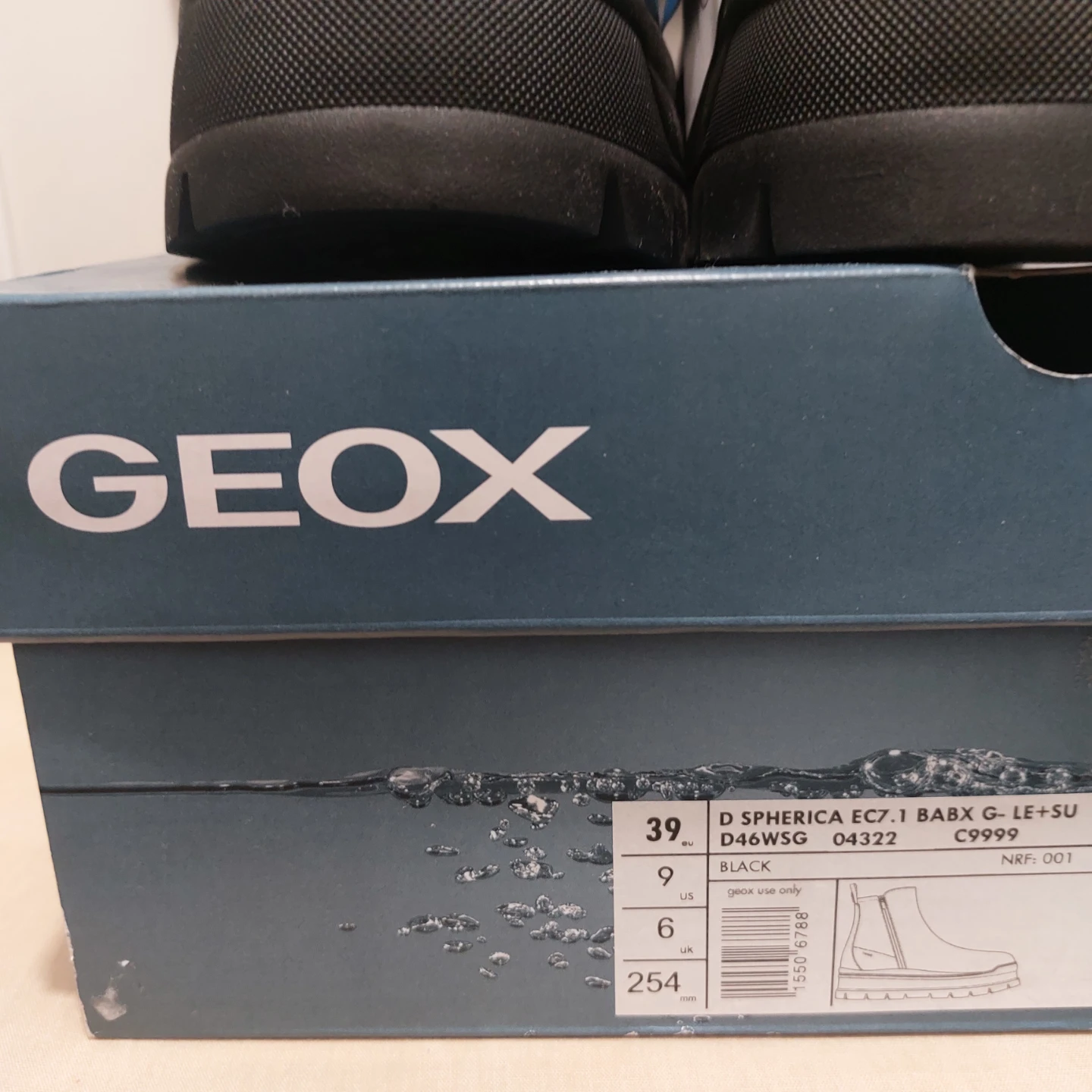GEOX Black D Spheric EC7.1 Boots Size 9 US
