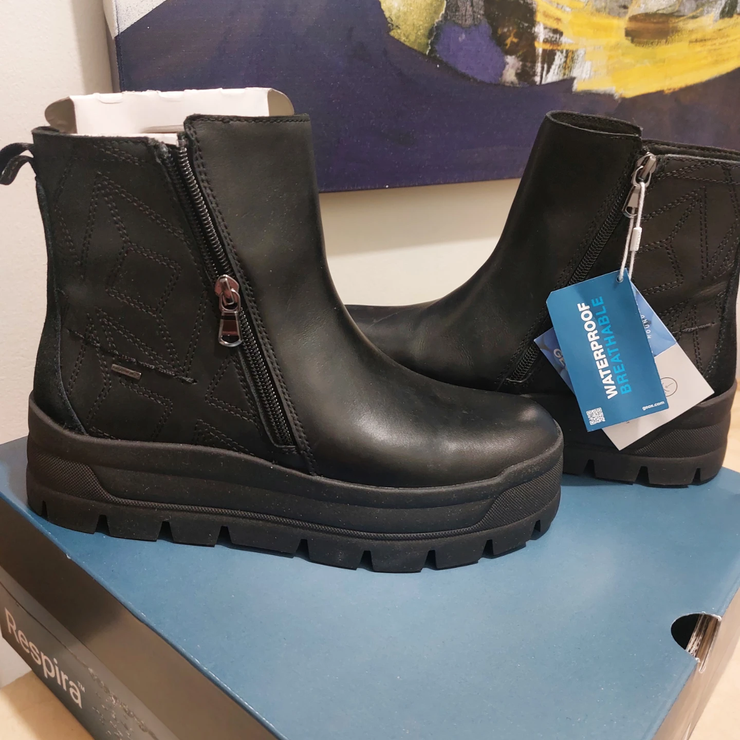 GEOX Black D Spheric EC7.1 Boots Size 9 US - photo 4