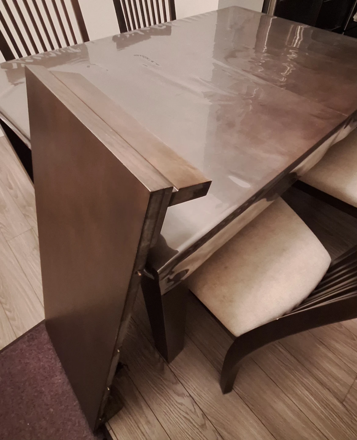 Brown Dining Table with 6 Chairs - photo 2