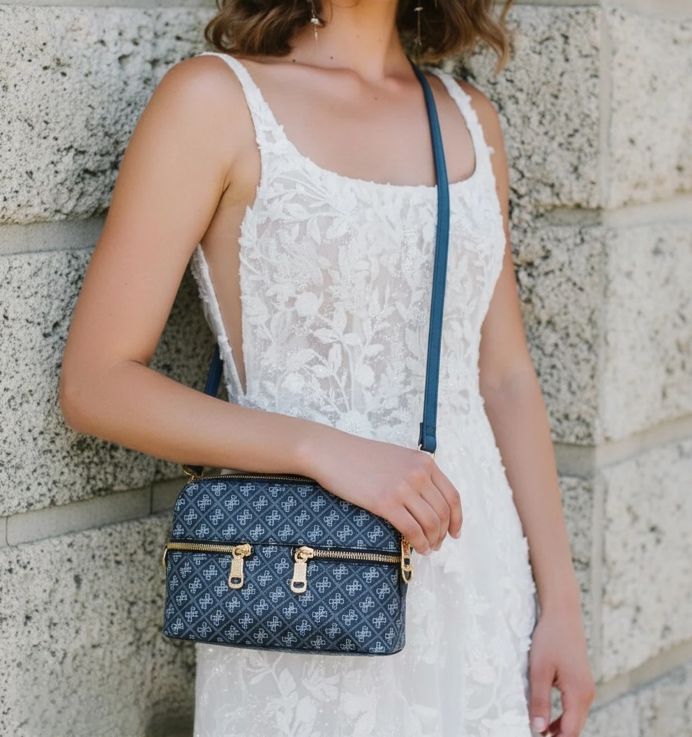 Bella Donna Navy Blue Crossbody Bag