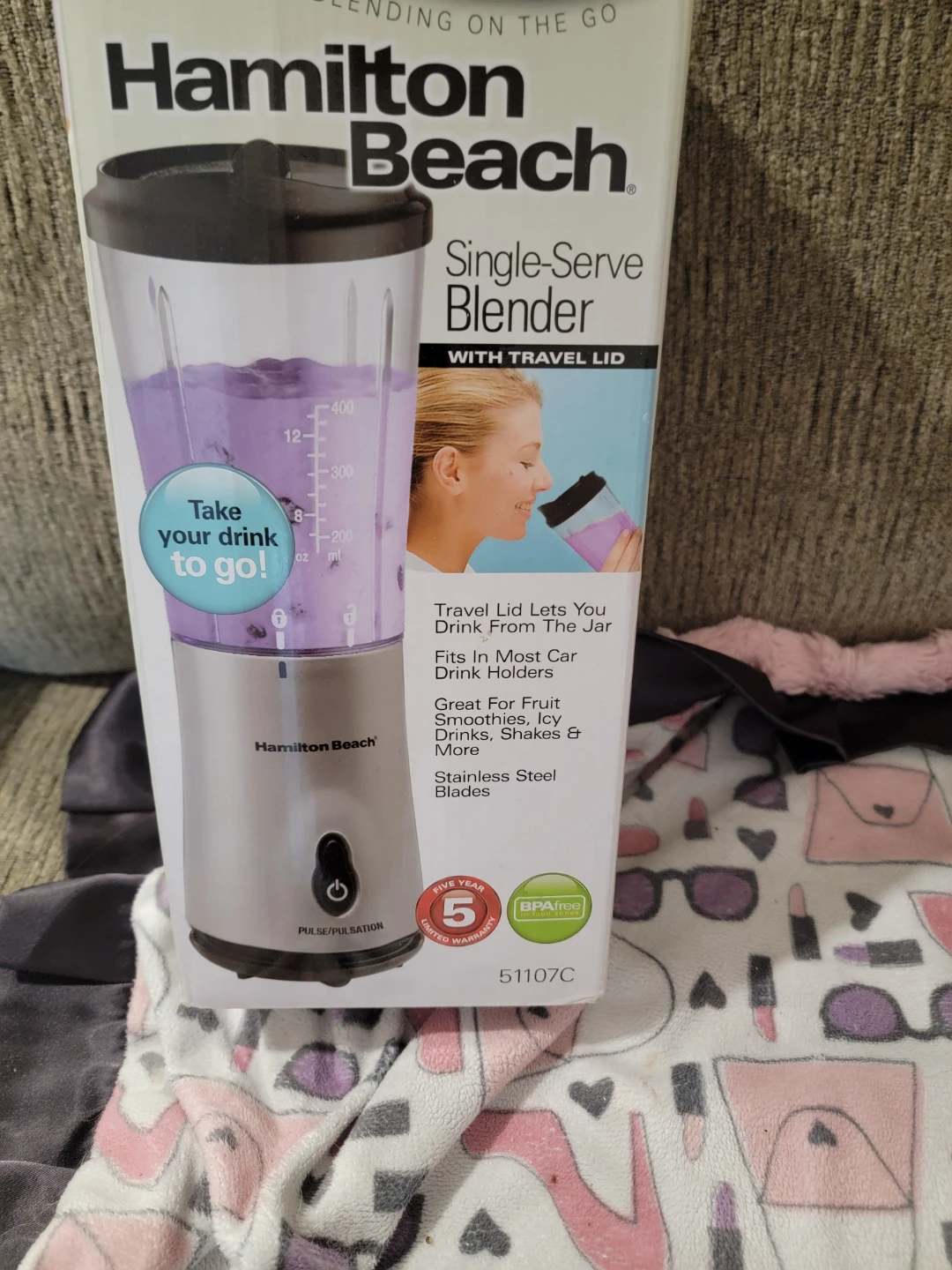 Hamilton Beach Single-Serve Blender with Travel Lid