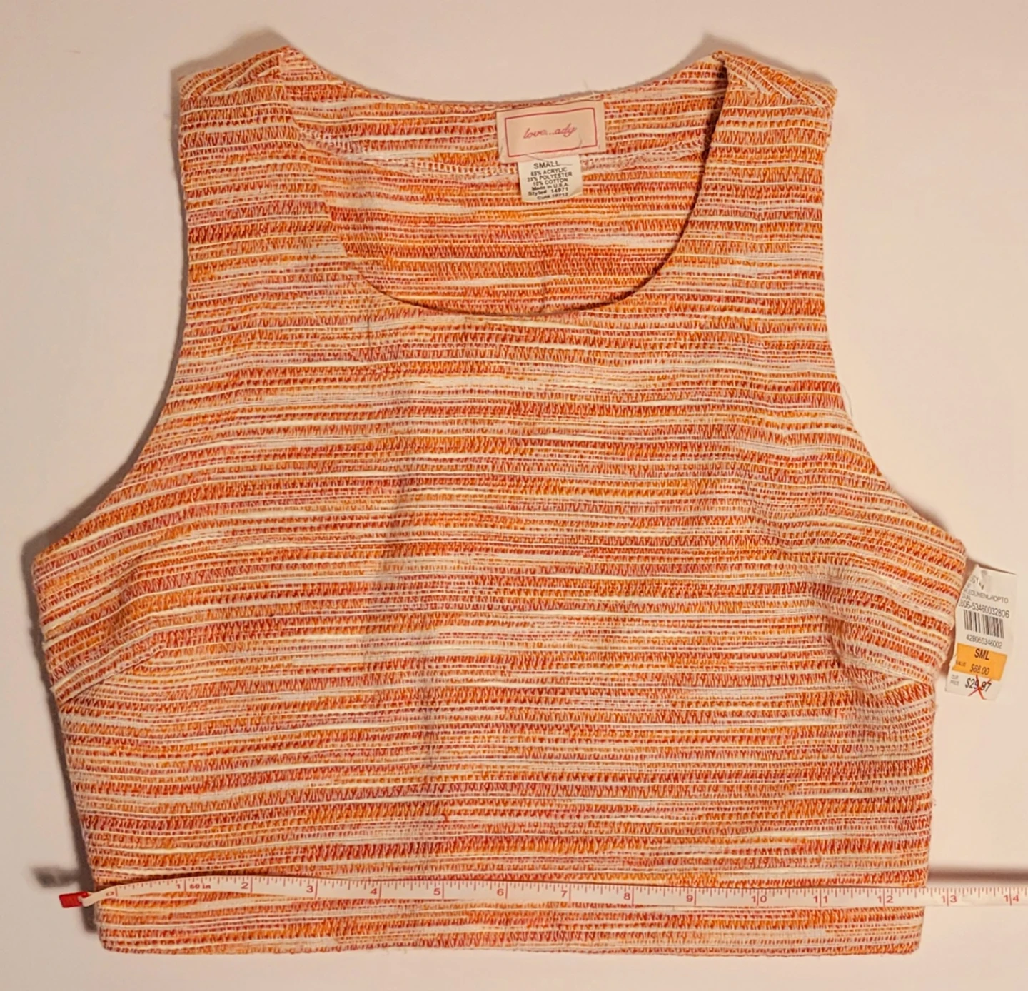 Love Ady Striped Patterned Cropped Tank Top - XS - photo 2