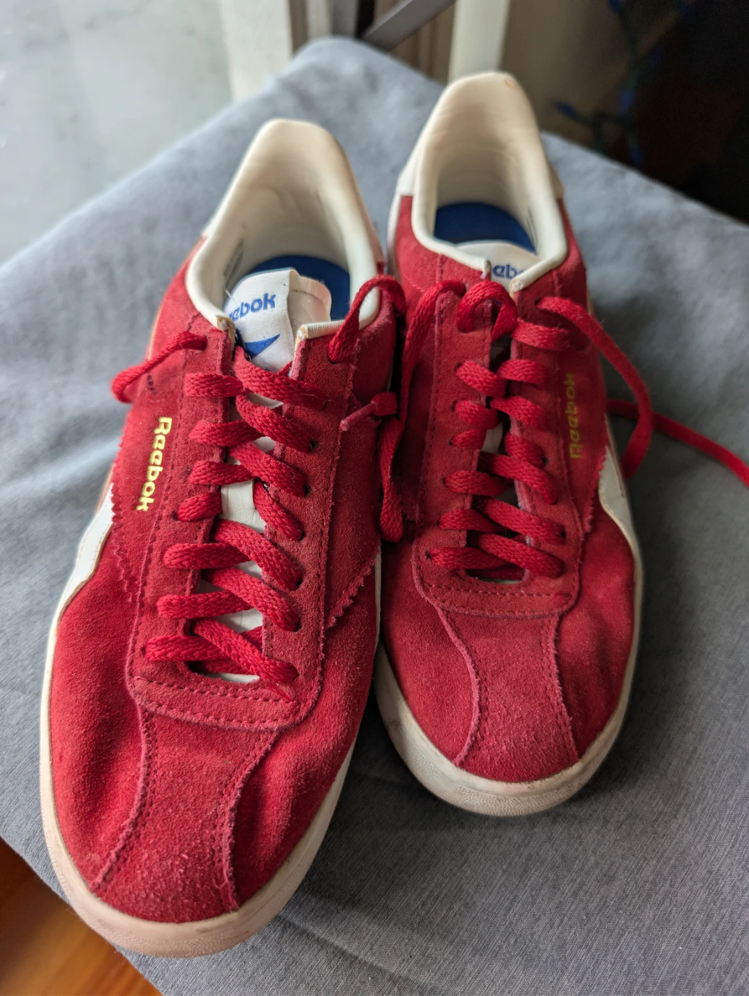 Reebok Red Suede Sneakers