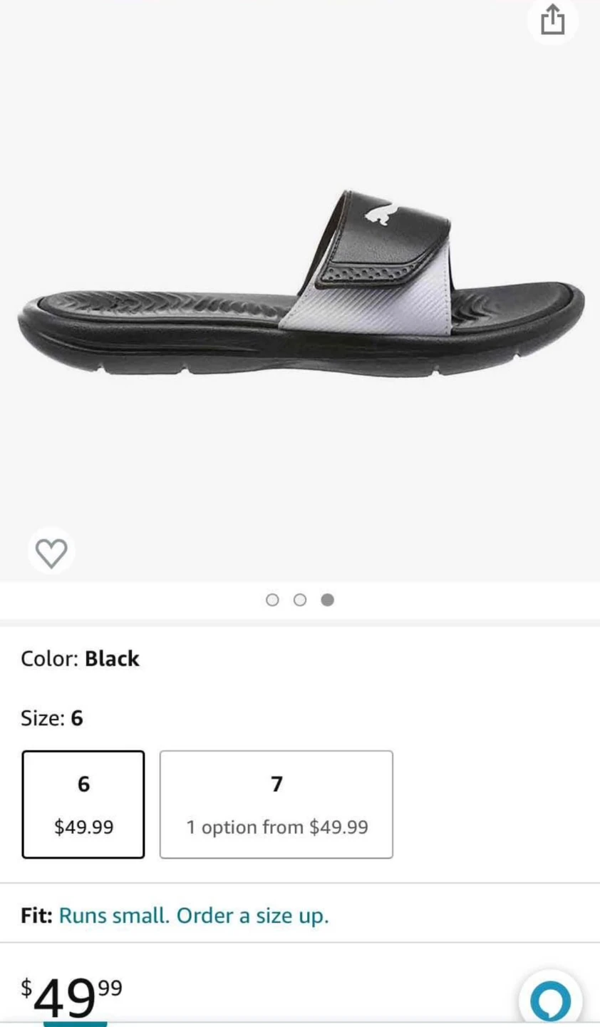 Puma Black Slide Sandals Size 6🏆 - photo 3