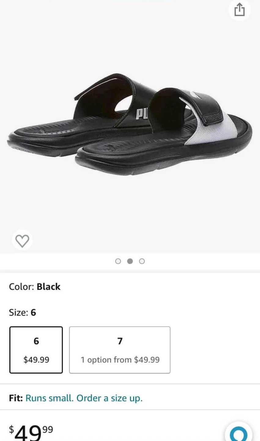 Puma Black Slide Sandals Size 6🏆 - photo 4