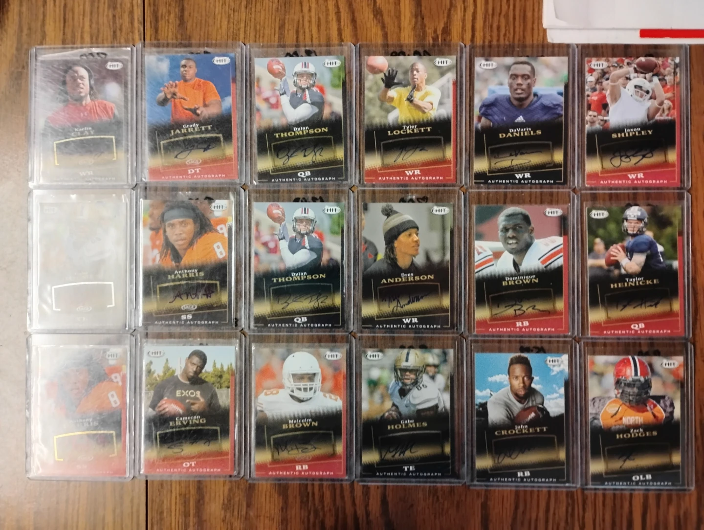 Lot of 60 Authentic Autograph Football Cards