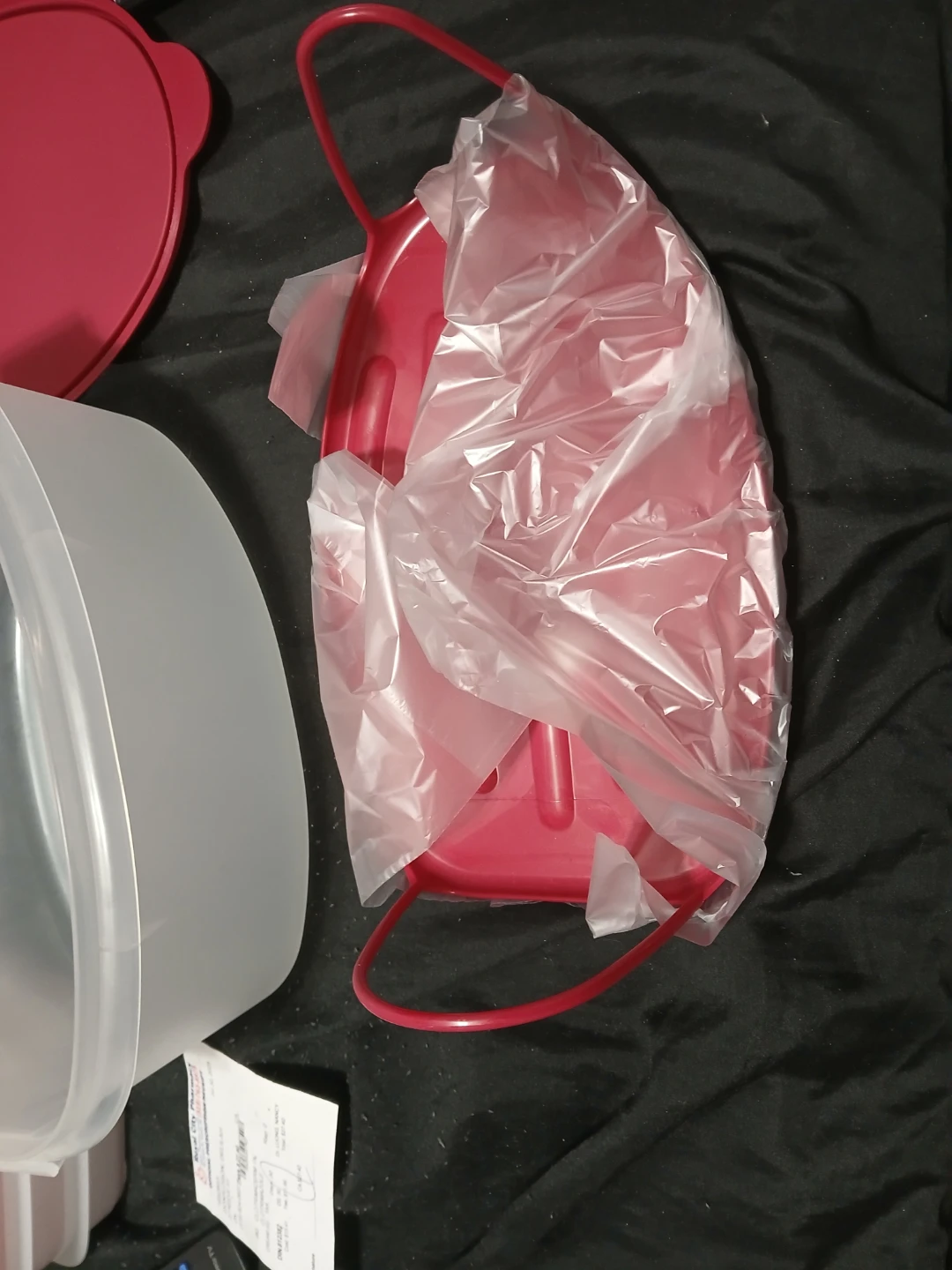 Plastic Food Container with Red Lid - photo 3