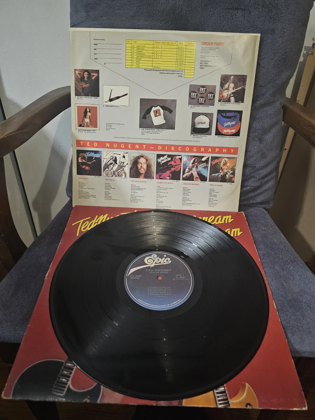Ted Nugent Scream Dream Vinyl Record - photo 3