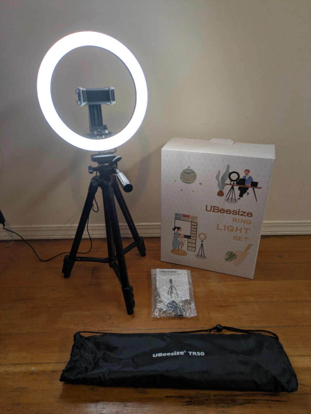 UBeesize Ring Light Set with Phone Holder, Adjustable Tripod 🧡 - photo 2
