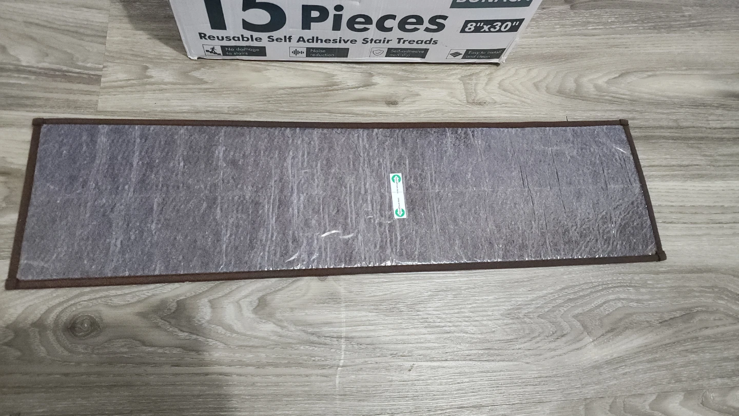 BONACA Linen Stair Treads Non Slip Indoor 30x8 Inch, 15 Pcs - photo 5
