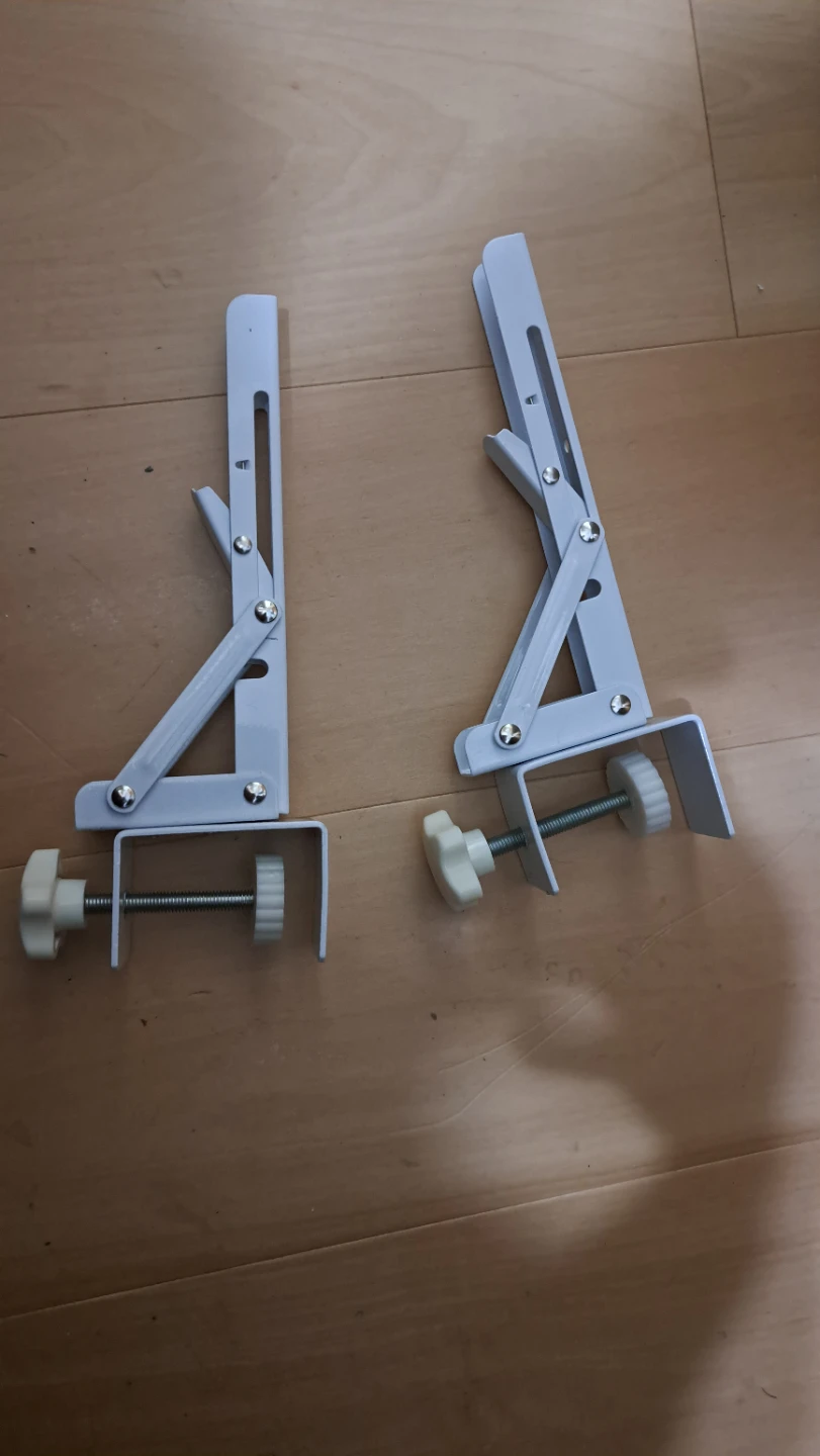 White Folding Shelf Brackets - Set of 2 🏆 - photo 3