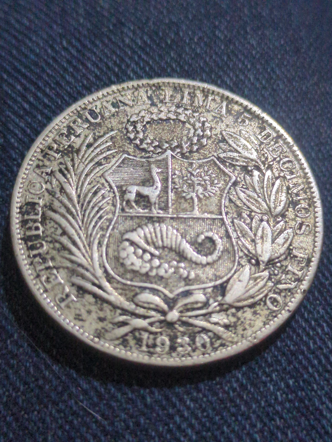 Peru 1 Sol Coin - 1930 - photo 2