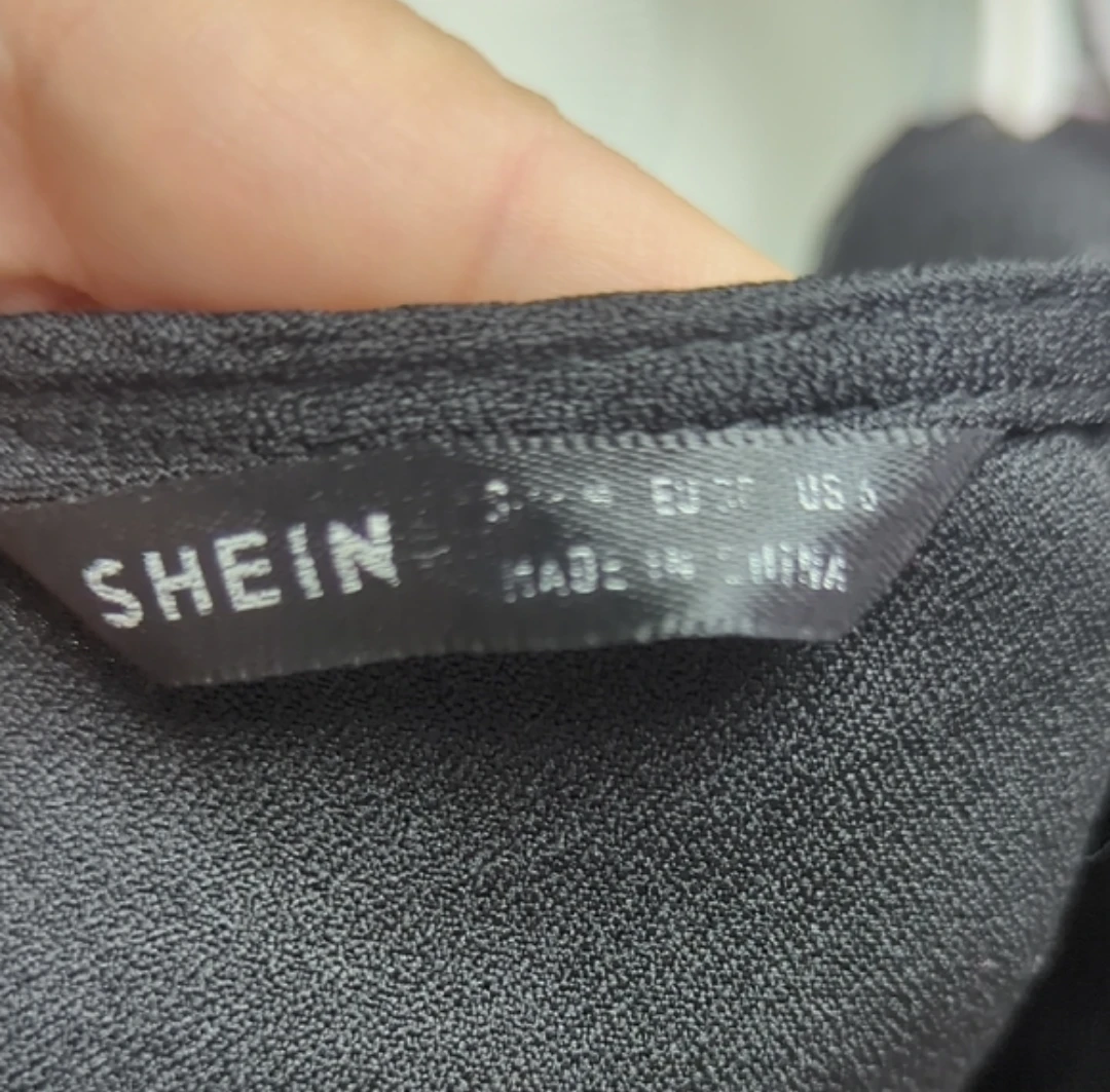 SHEIN Black Pearl Mesh Sleeve Top - Size S - photo 5