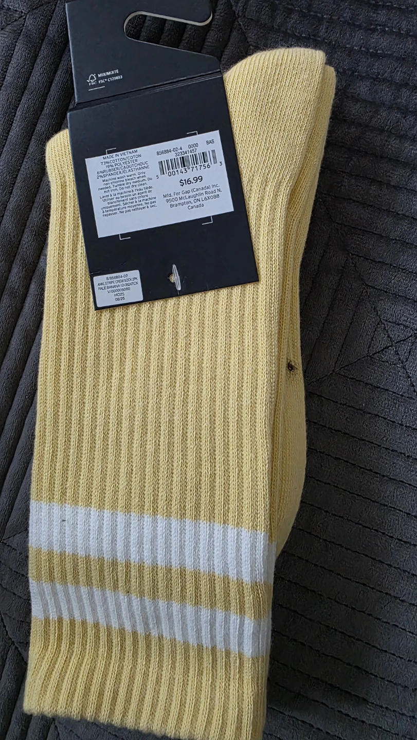 GAP Yellow Crew Socks - 2 Pairs - photo 2