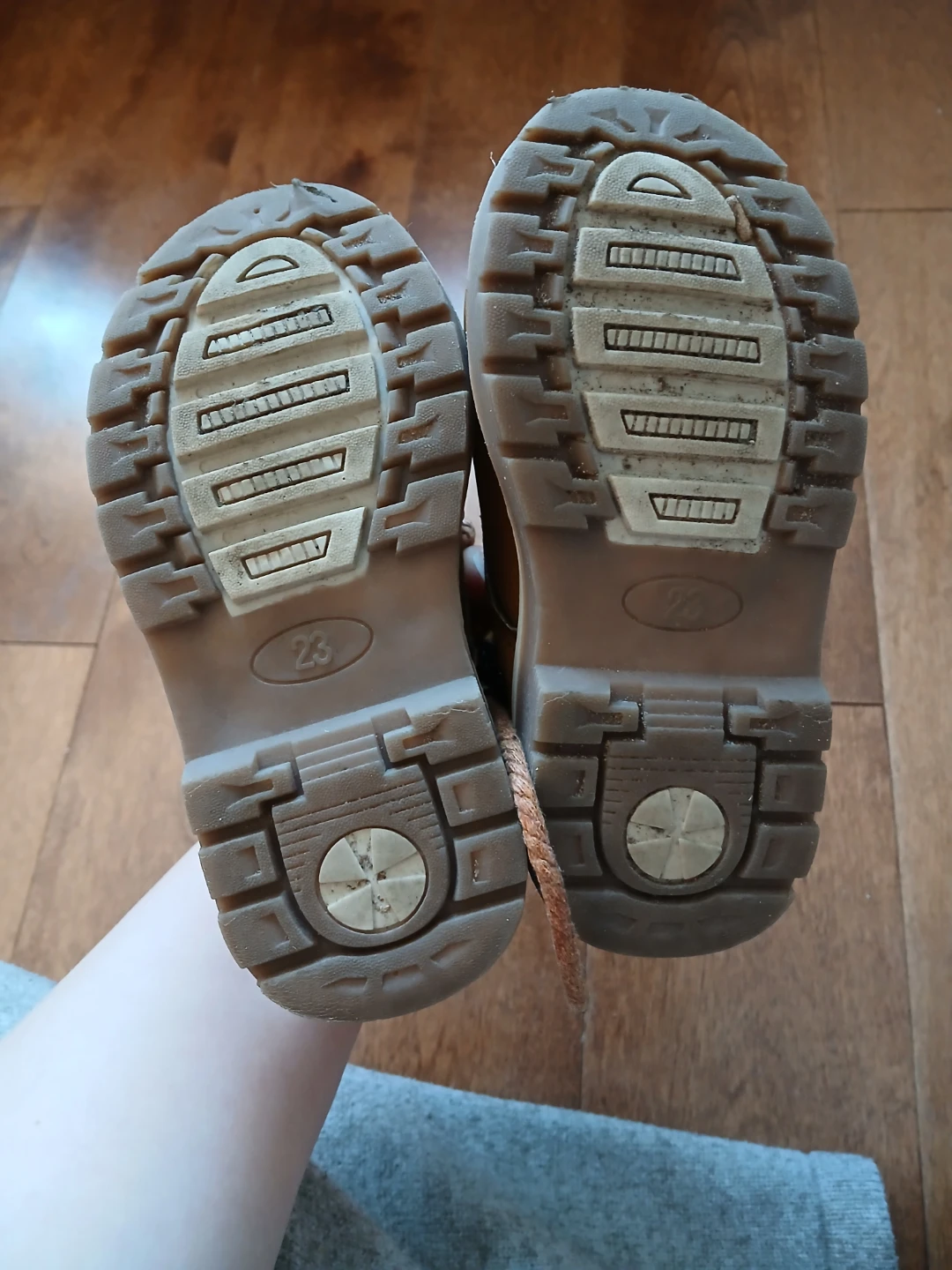 🏆Toddler Tan Fur Lined Winter Boots Size 23 - photo 3