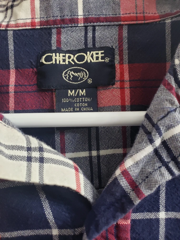 Cherokee Plaid Long Sleeve Button-Up Shirt for men - Medium - photo 3