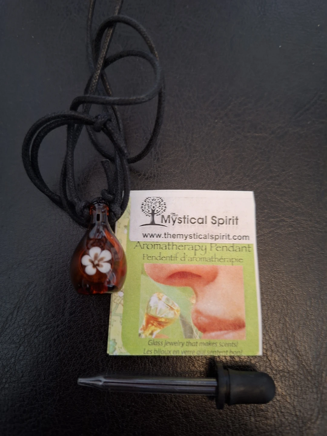 Aromatherapy Glass Pendant Necklace