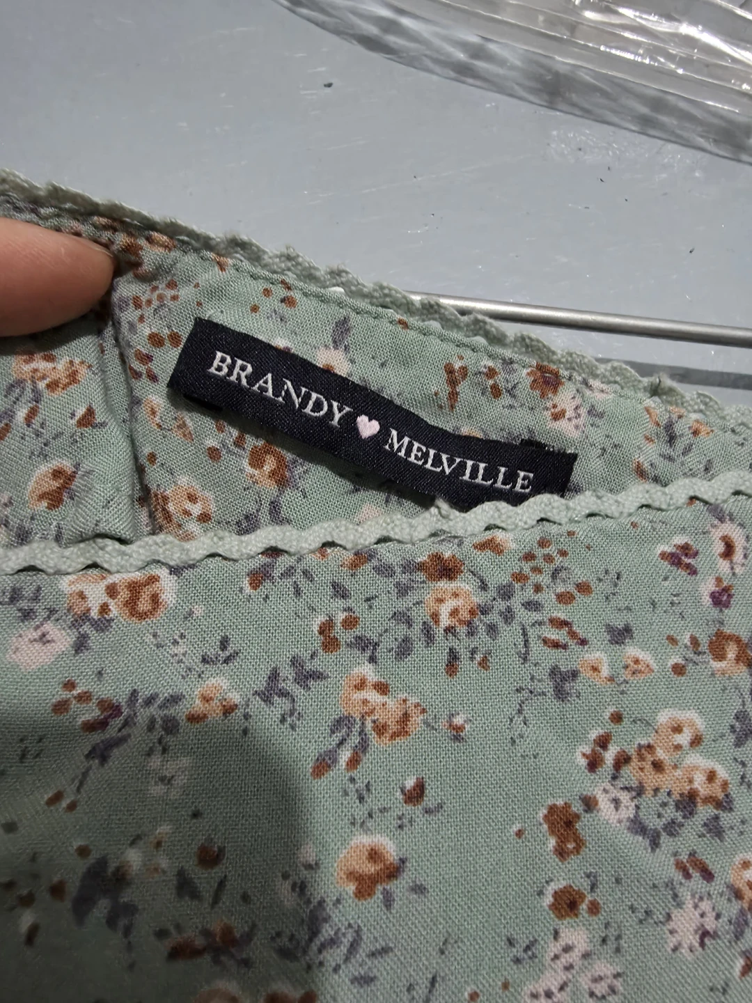 Brandy Melville Floral Midi Skirt - Teal - photo 3