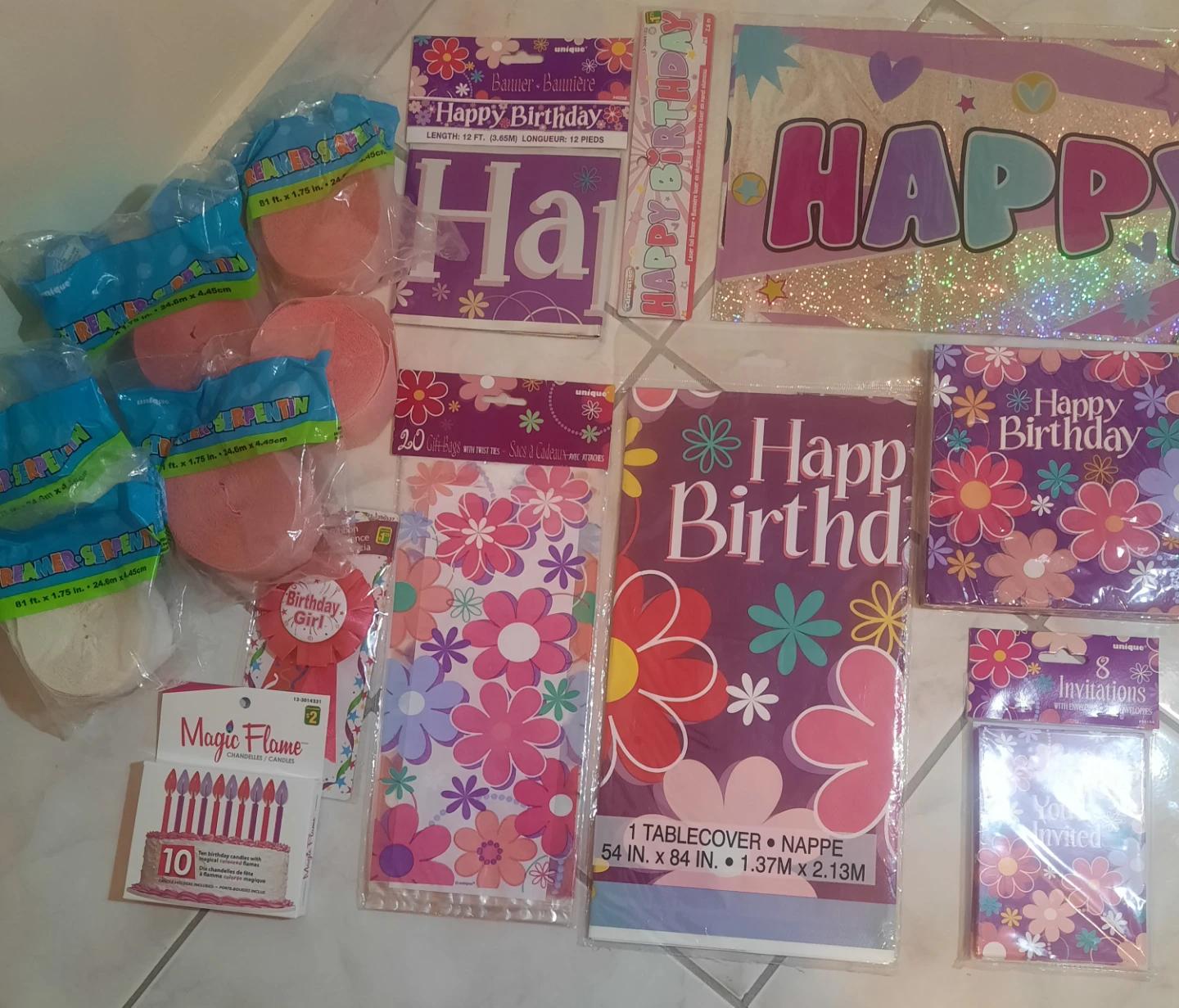 Happy Birthday Party Supplies Bundle - Pink 🏆