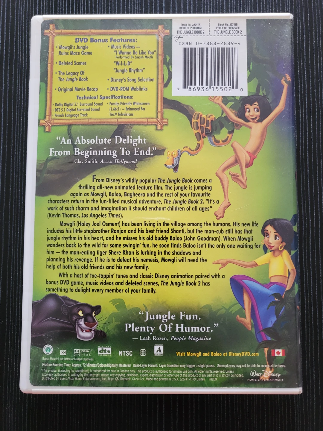 Walt Disney's The Jungle Book 2 DVD - photo 2
