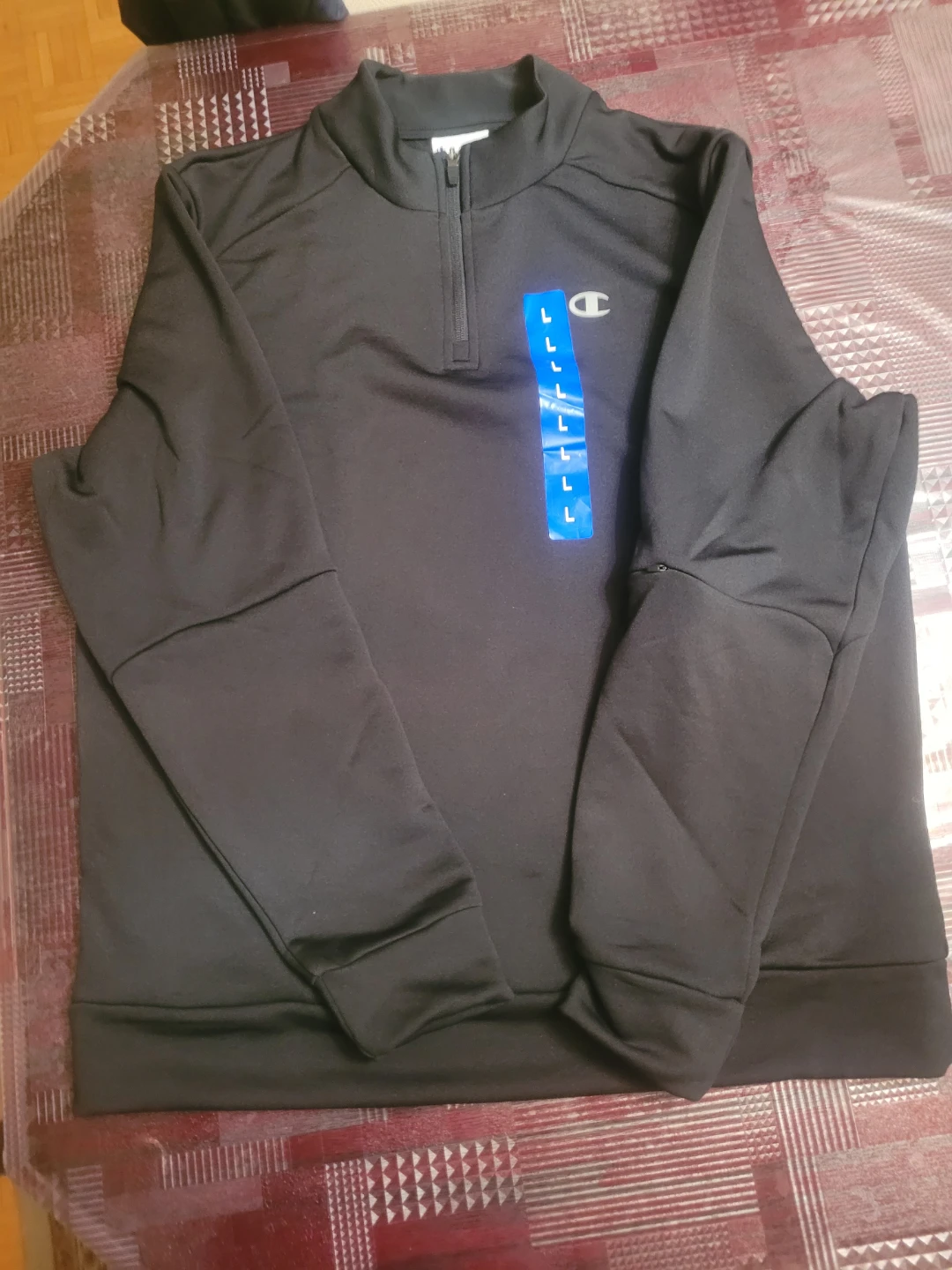 Champion Black 1/4 Zip Pullover Sweatshirt - photo 2