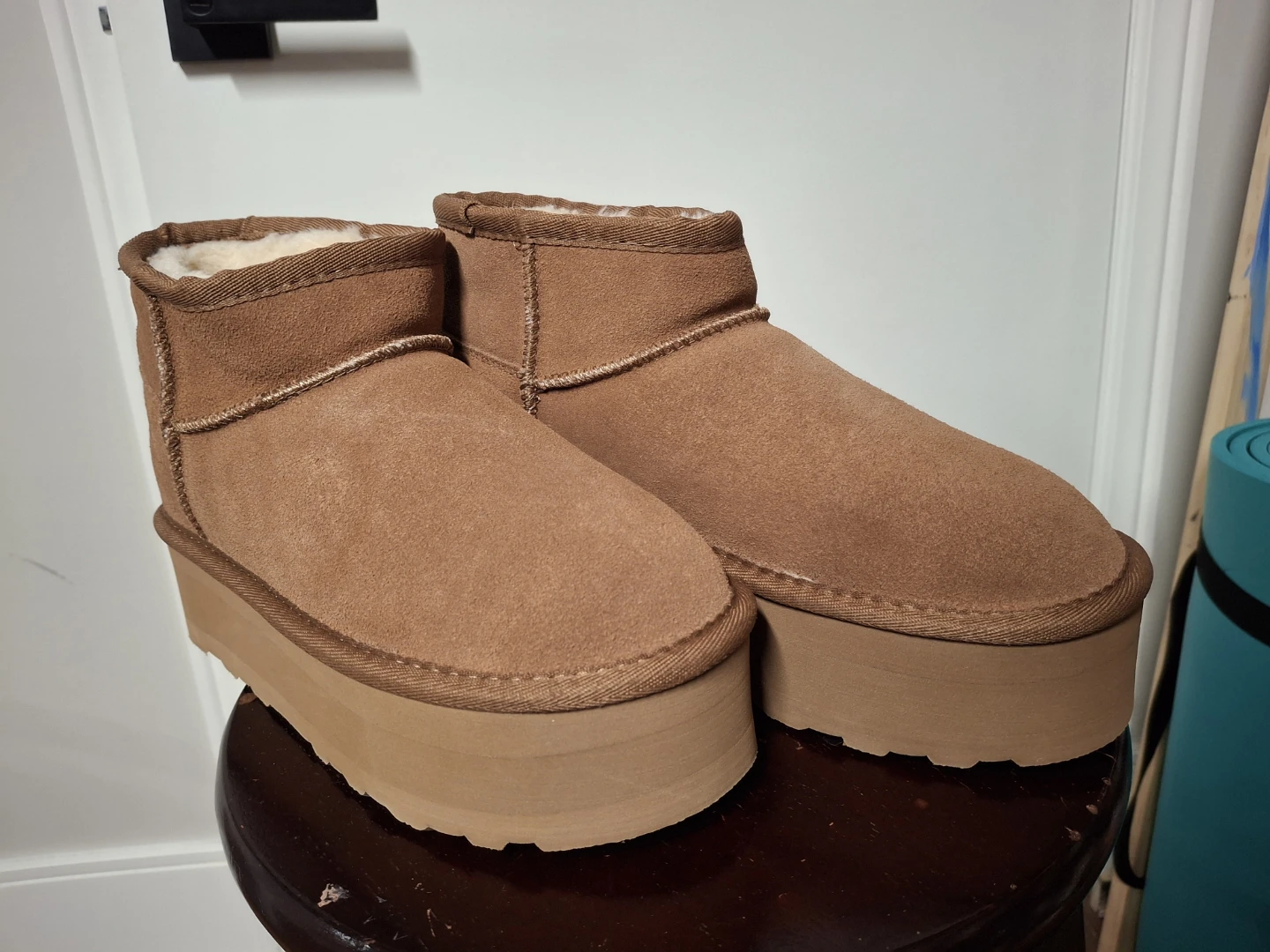 Brown Platform Boots - Size 37