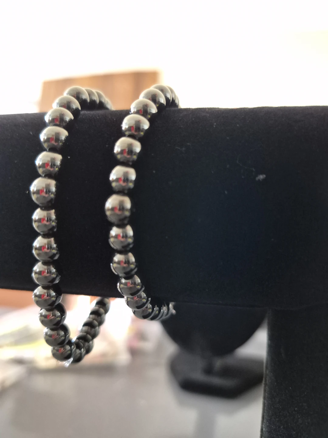 Hematite Beaded Stretch Bracelet - photo 3