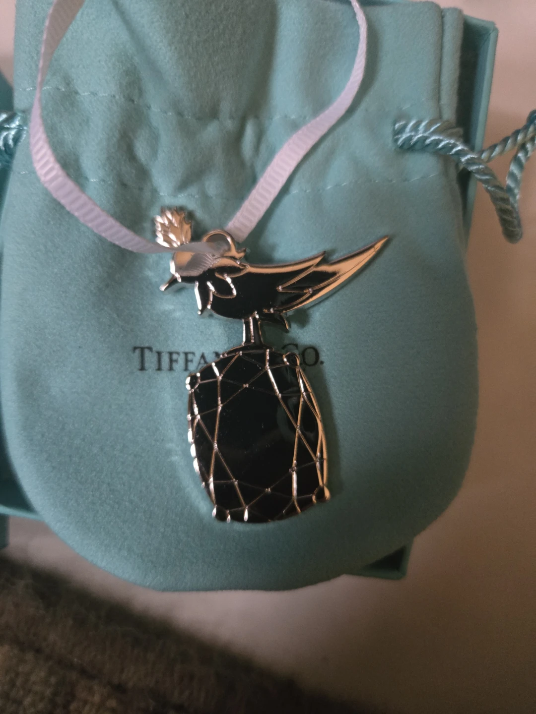 Limited Tiffany & Co. Bird on a Rock Christmas Ornament  NEW - photo 2