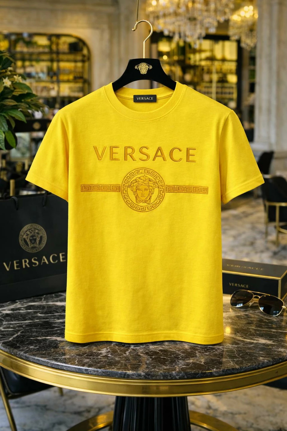 Versace Medusa Logo T-Shirt Yellow - photo 2