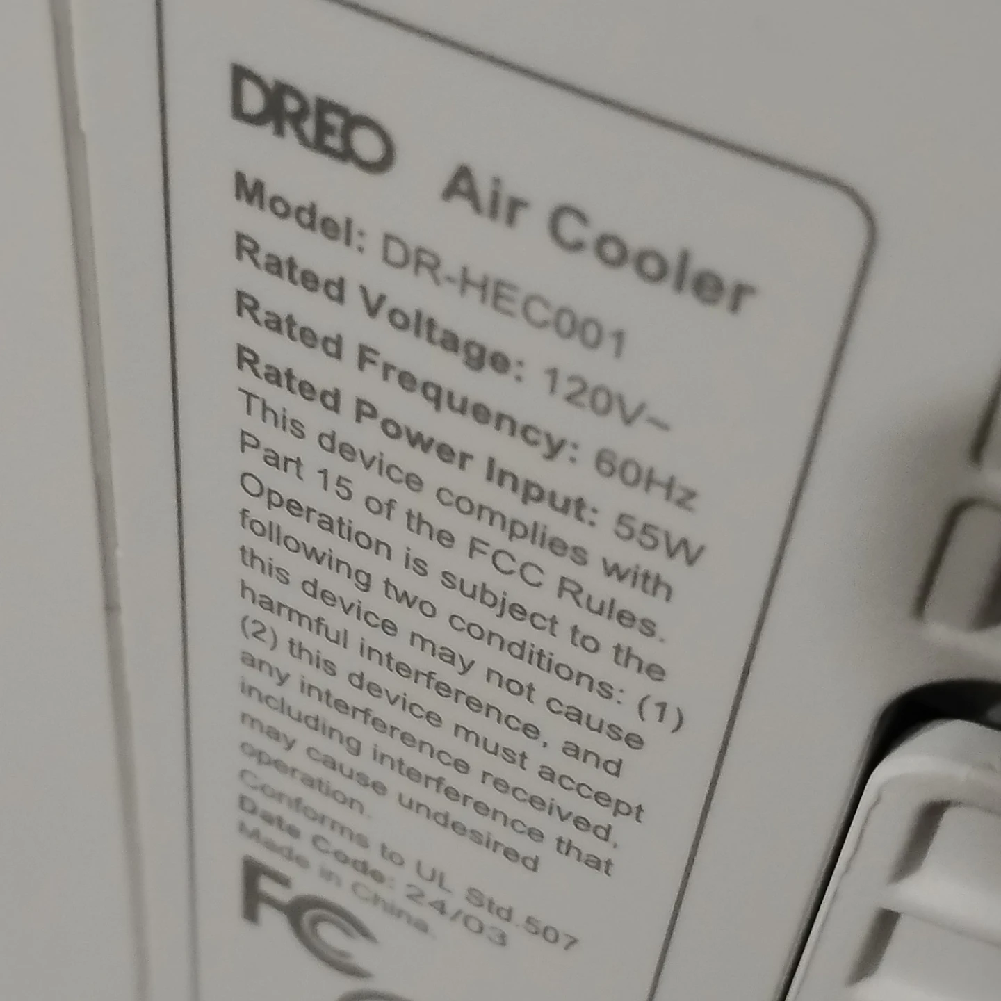 X2 Dreo Air Cooler - DR-HEC001 - photo 4