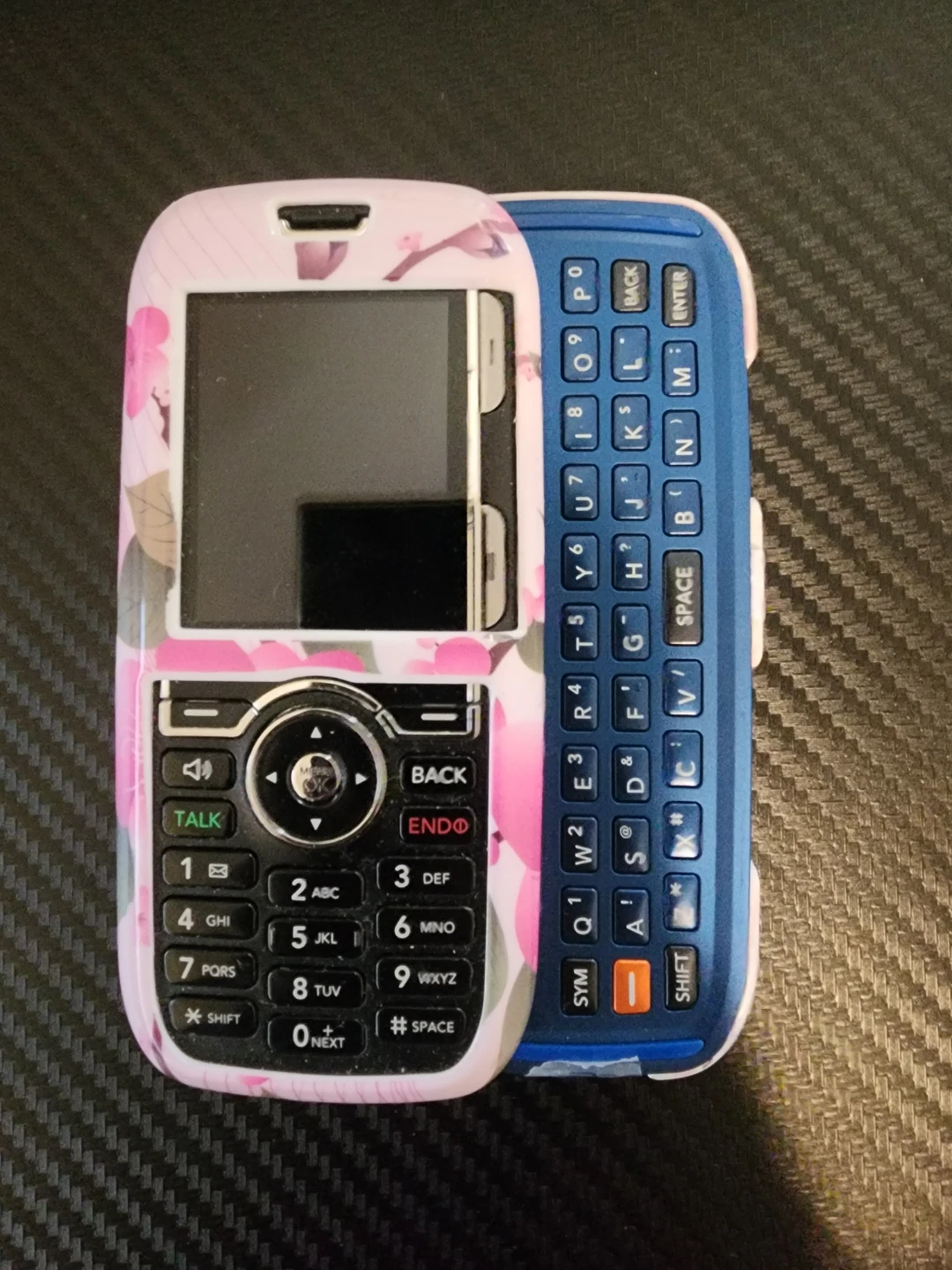 LG Rumor UX260 Slider Phone, charger, Cherry Blossom Case