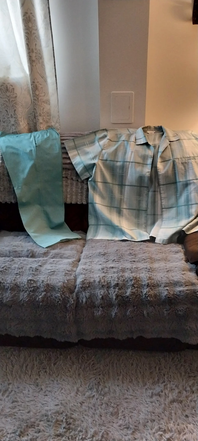 Bundle of Men's Plaid Short Sleeve Shirts and Pants - photo 3