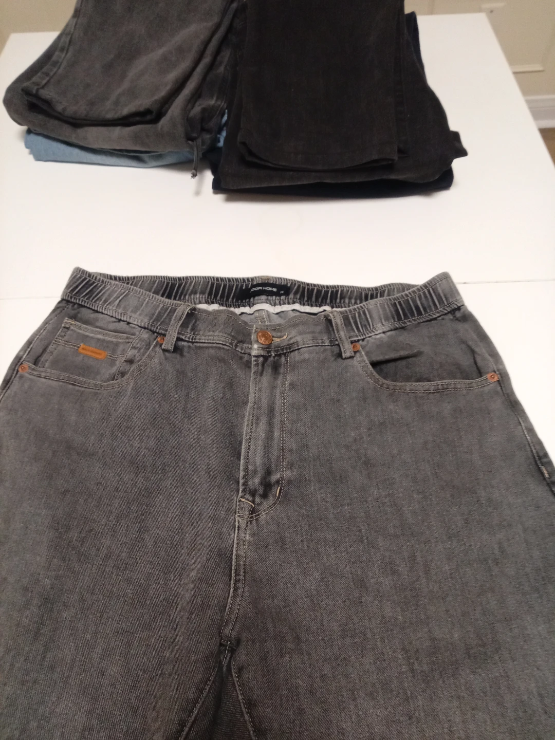 Grey Wash Denim Jeans - Size Medium - photo 2