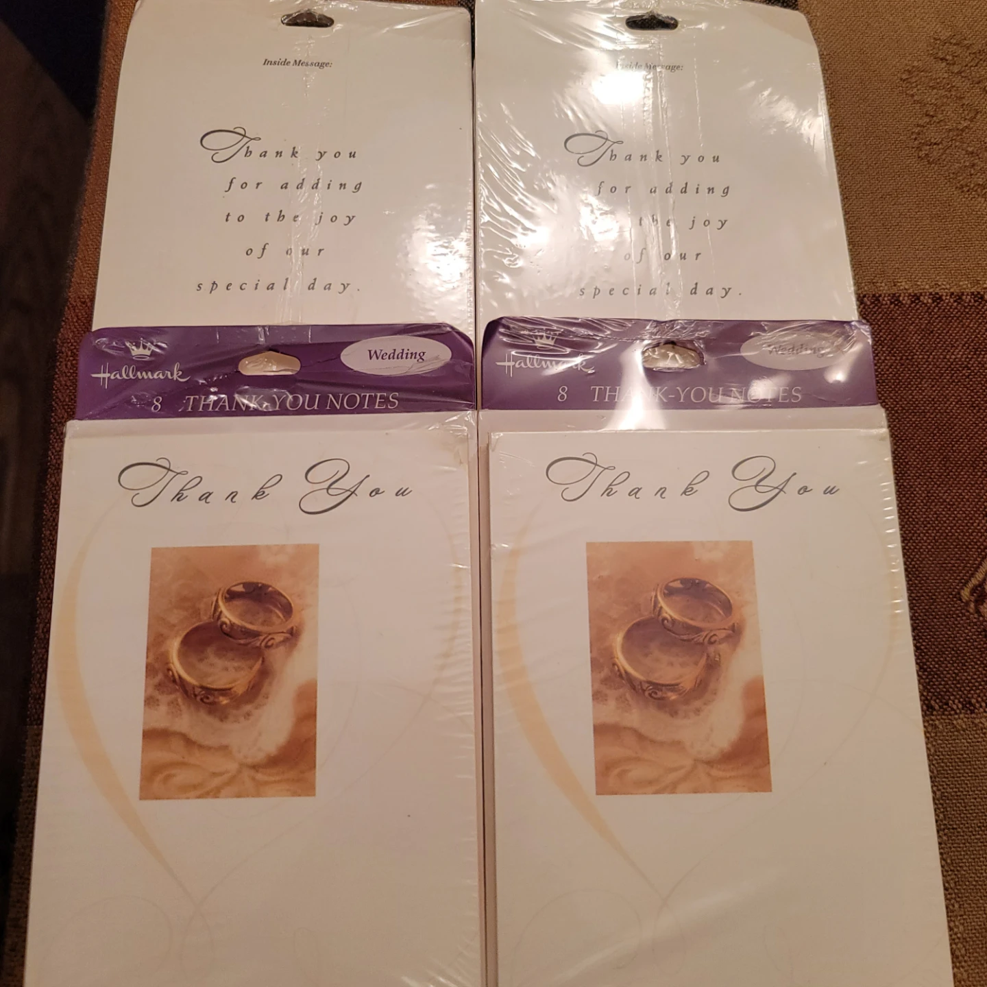 🥕 4 Packages Hallmark Wedding Thank You Notes - 16 Count