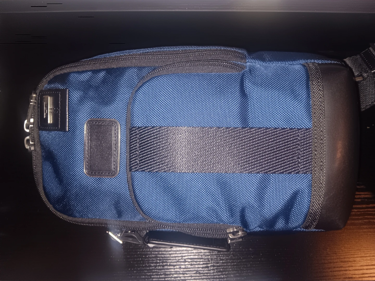 Tumi Flin Small Sling Nylon & Leather Backpack Blue - photo 2
