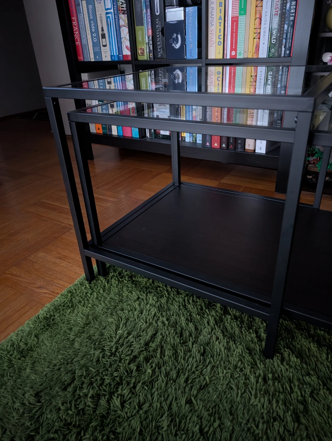 IKEA VITTSJÖ Nesting Coffee Table with Glass Tops - photo 2