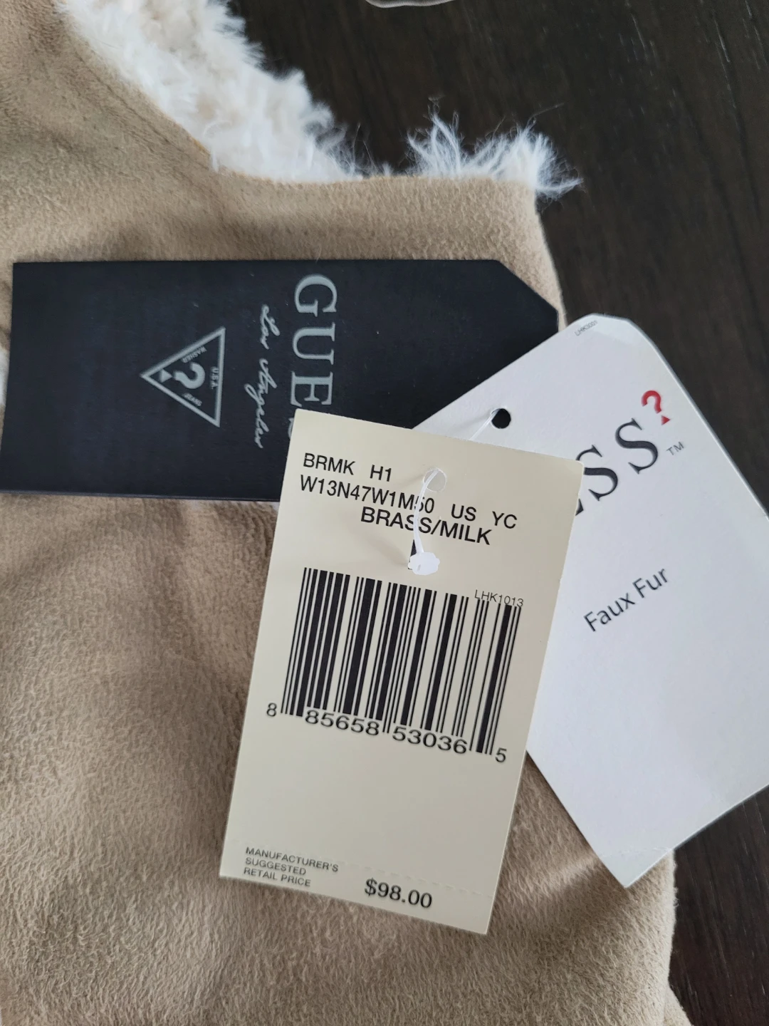 Guess Women's Faux Fur Trimmed Vest - Tan - photo 4