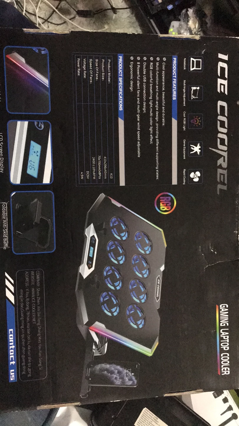ICE COOREL K10 Gaming Laptop Cooler - photo 2