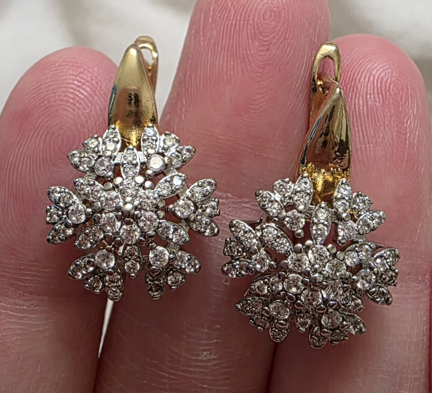 Snowflake Diamond Earrings