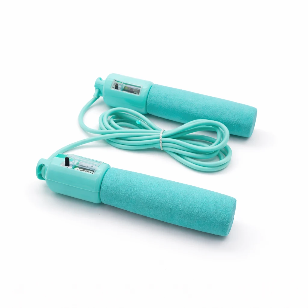 Jump Rope with Soft Foam Handles and Built-In Counter