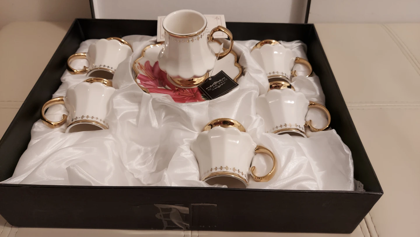 6 Piece Coffee Cup and Saucer Set - Floral Design - photo 3