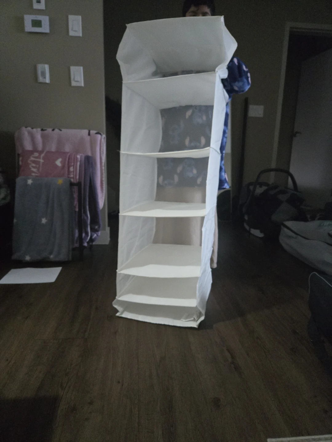 White 6-Shelf Hanging Closet Organizer