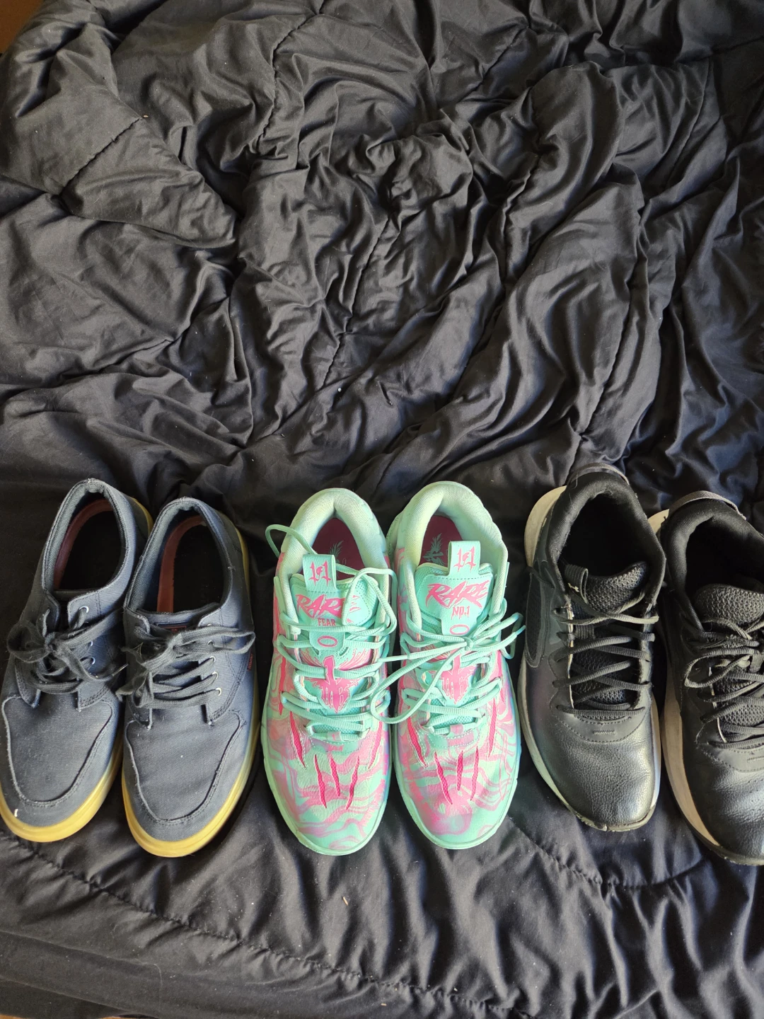 Variety of shoes (blue and pink sold)