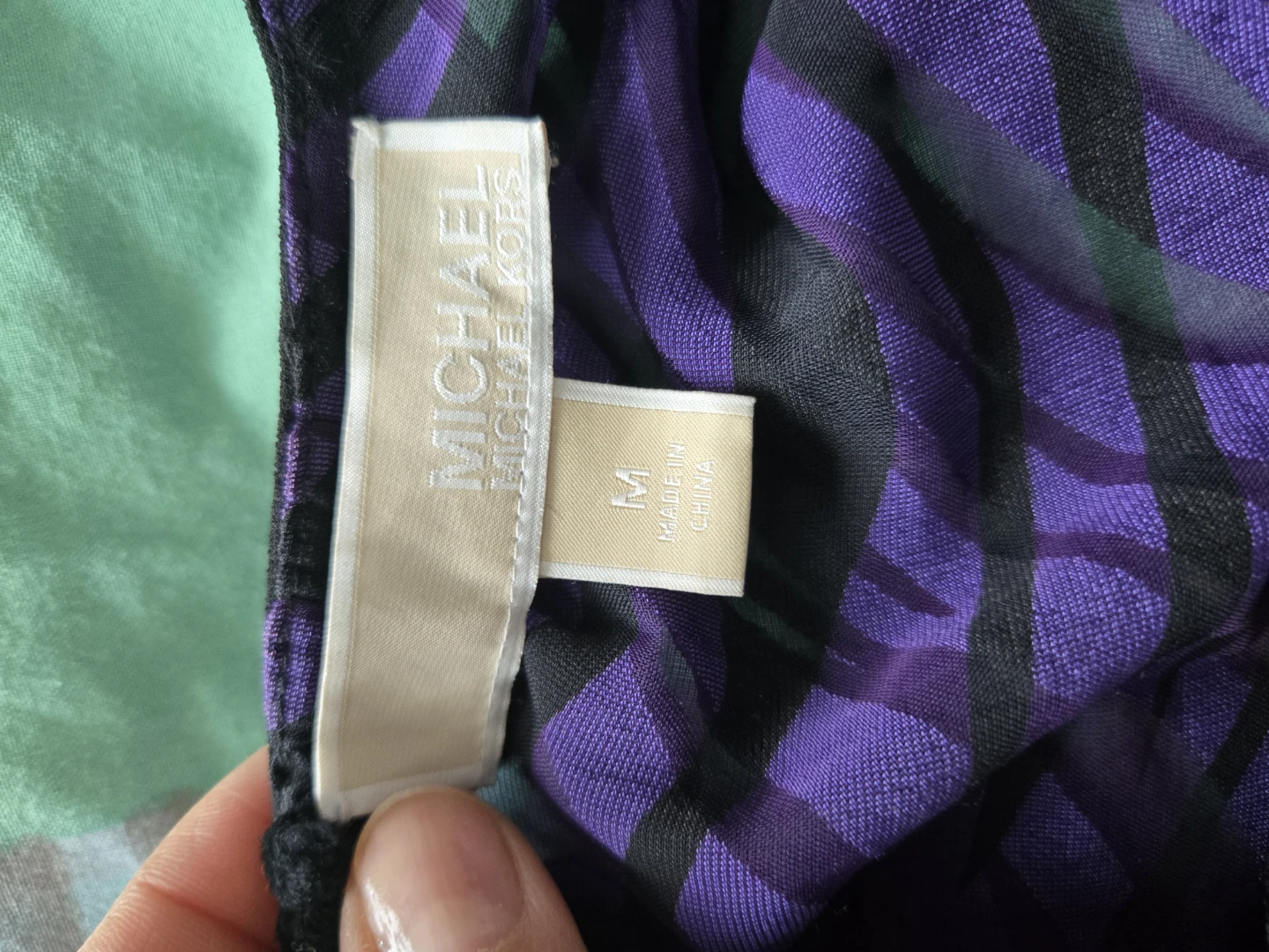 Michael Kors Purple Velvet Zebra Print Dress Size M - photo 3