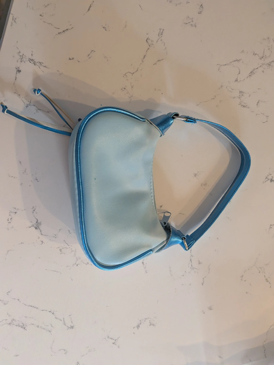 Light Blue Butterfly Accent Shoulder Bag - photo 3