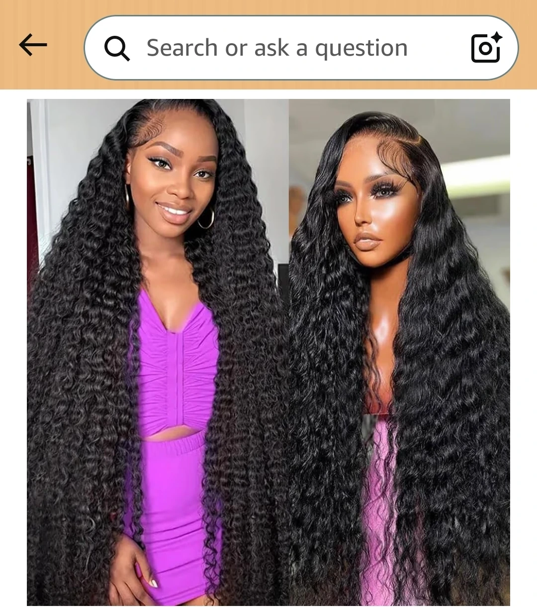 13x6 Deep Wave Lace Front Wig - Black