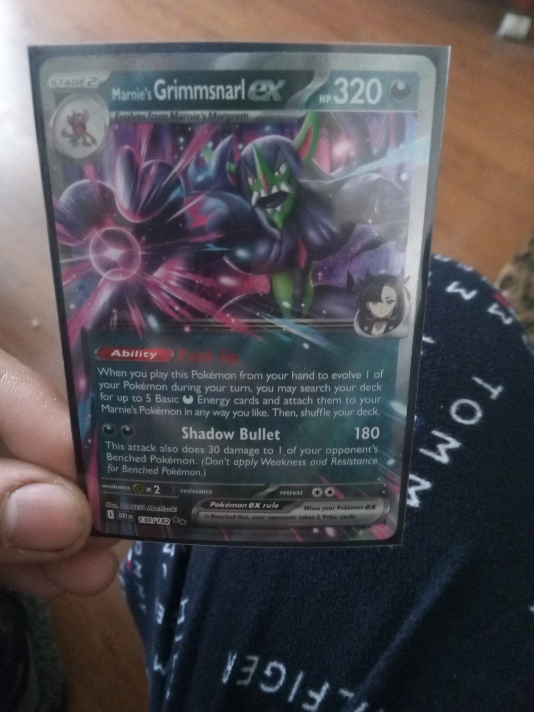 Marnie's Grimmsnarl EX Pokemon Card 136/182