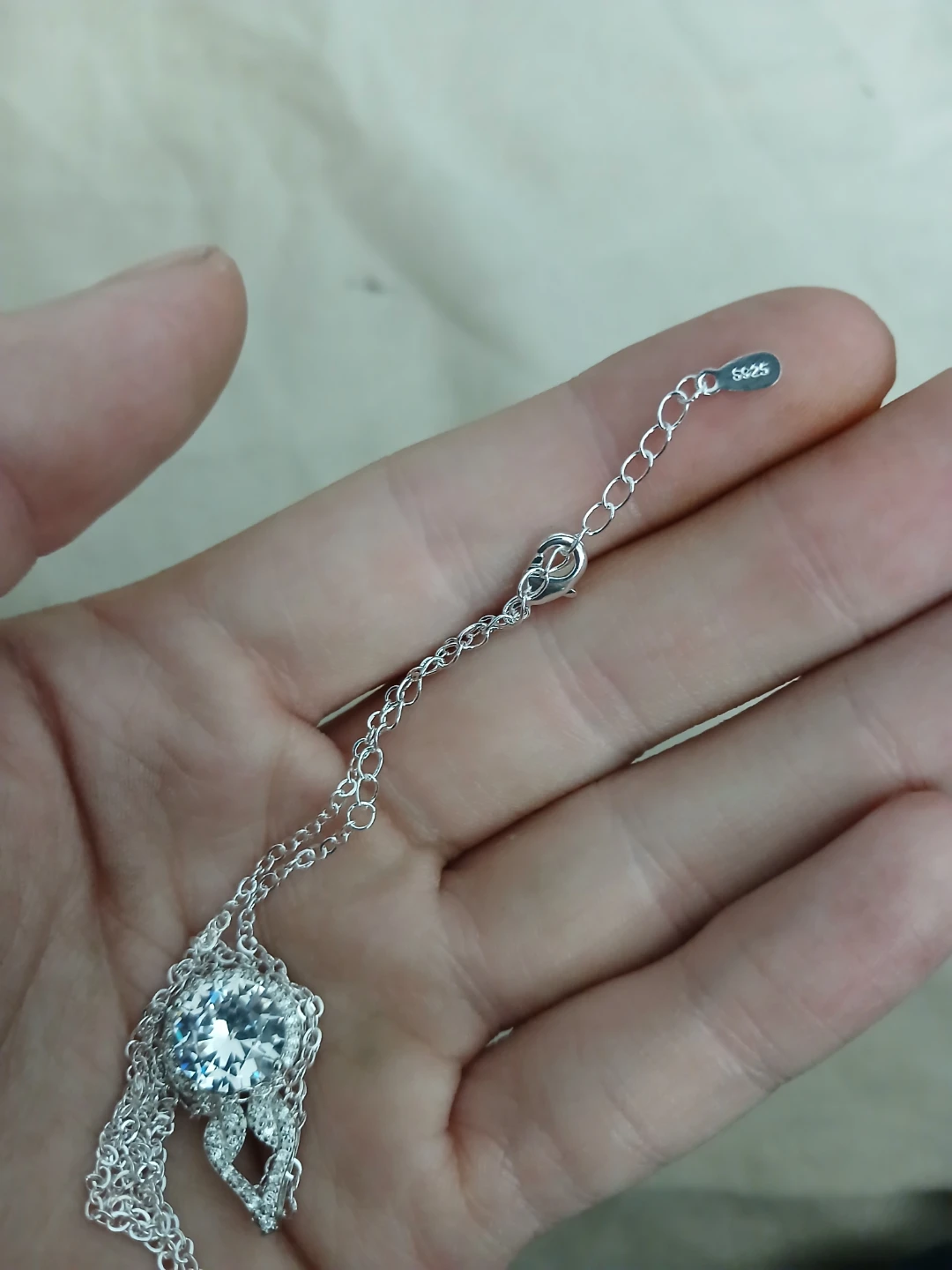 925 Silver And 3 Carat Moissanite Necklace - photo 4